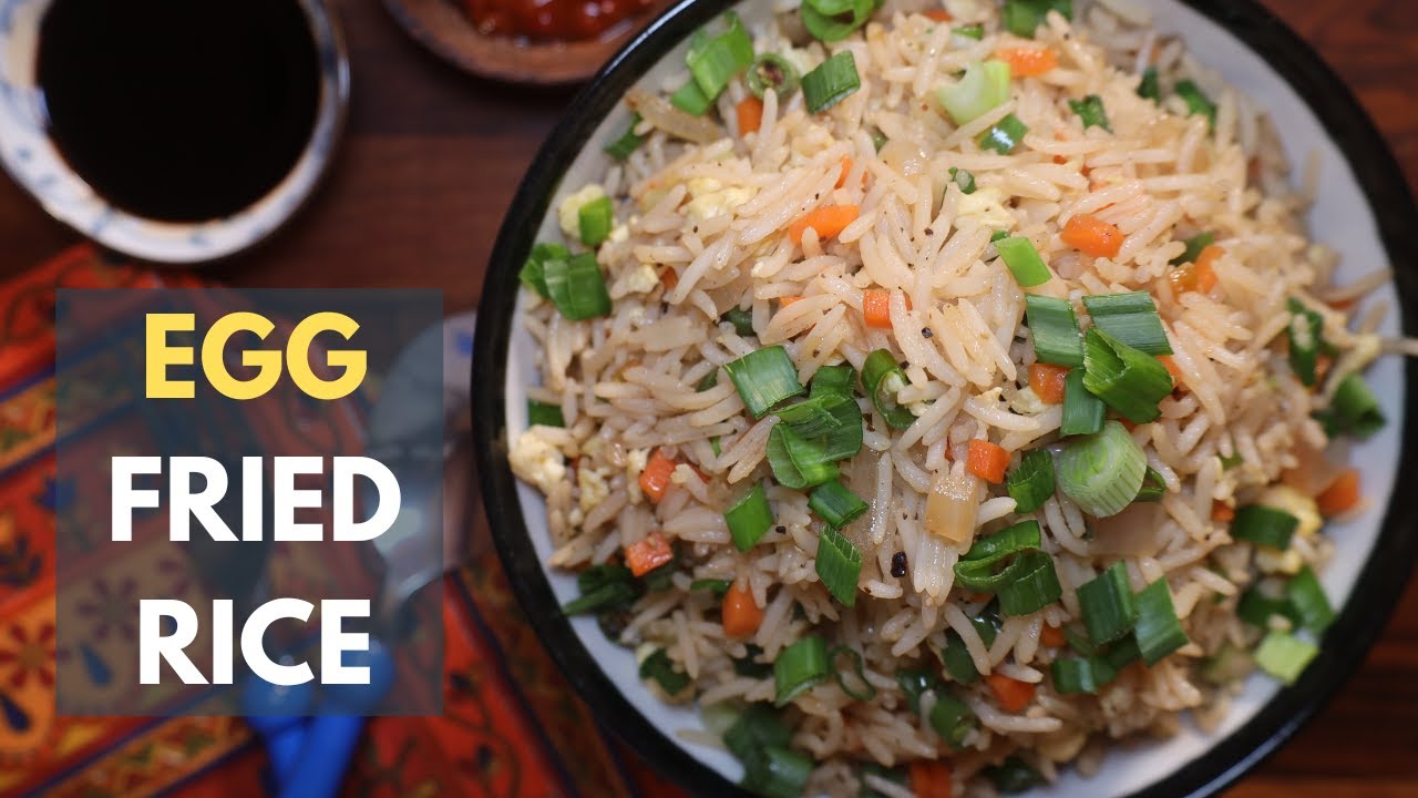 Simple Egg Fried Rice Indian Chinese Restaurant style Egg Fried