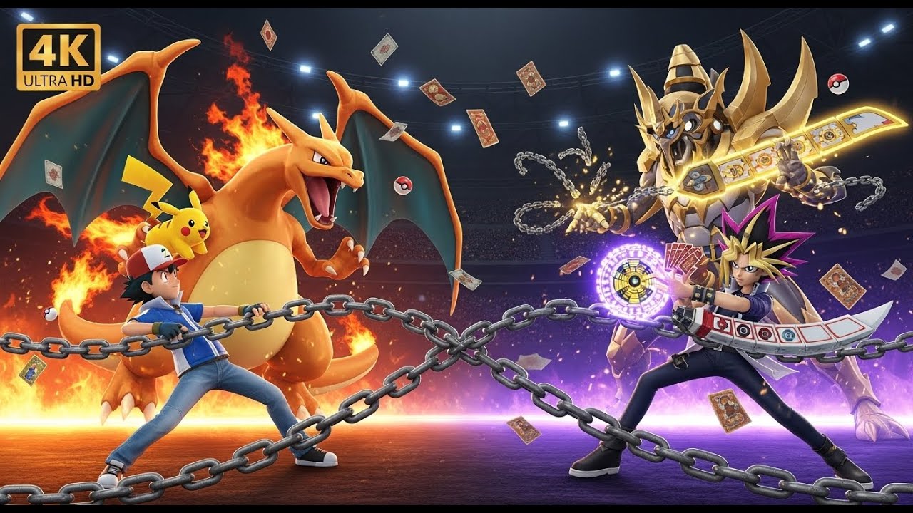 ASH KETCHUM vs YUGI MUTO: Charizard Unlocks Gigantamax! ⚔ The Monster War
