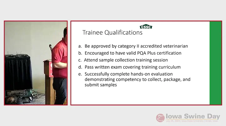 Iowa Swine Day 2024   Certified Swine Sample Collector Program