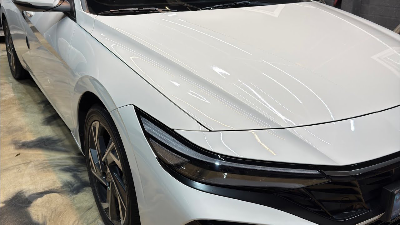 친구의 아반떼 세차해주기