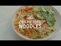 Korean Japchae Noodles with Crispy Tofu