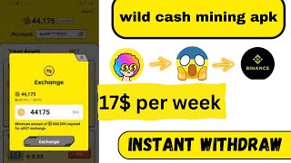 Wild cash | mining app 2023 | earn 17$ every week |Tech Smasher screenshot 1