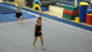 Gymnastics - Sara's punch fronts, split jump front and handspring layout