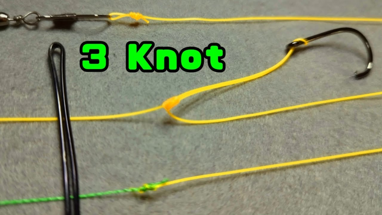 Best3 Fishing Knot: An easy way to tie fishing line with a hairpin.  KnotTool. v188 