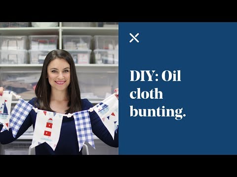 DIY: Oil Cloth Bunting (Sew & No-Sew Methods)