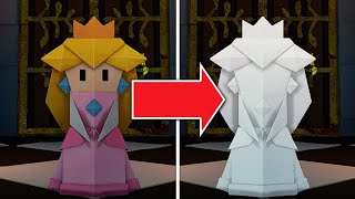 Origami Peach without Colors - Paper Mario The Origami King