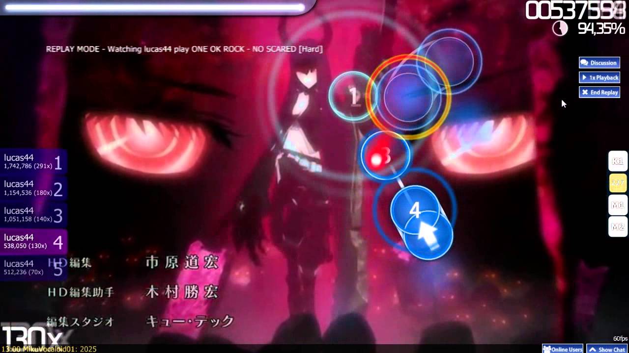 One Ok Rock - No Scared Osu! [Hard] Por Clawrler - YouTube