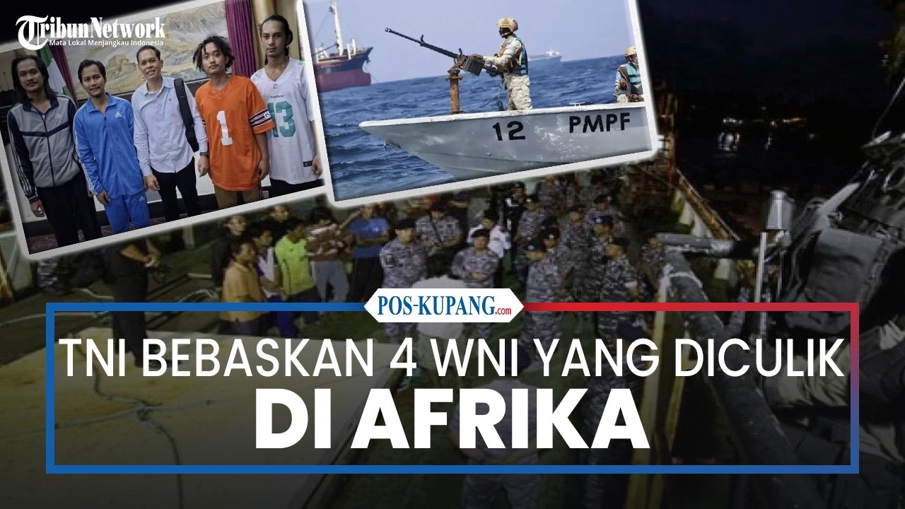 TNI Bebaskan 4 WNI yang Diculik di Perairan Gabon Afrika