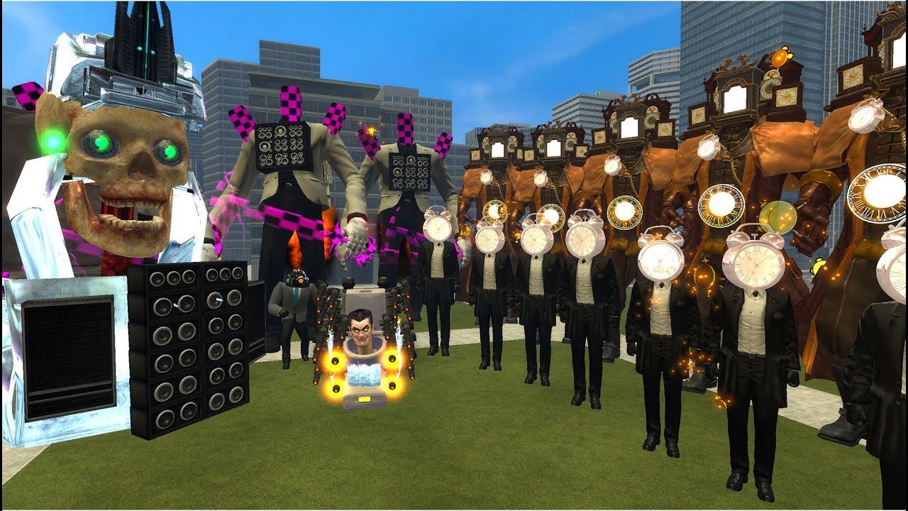 NEW Skeleton Revival VS Clockman TITAN VS Nokiaman Titan In Garry's Mod