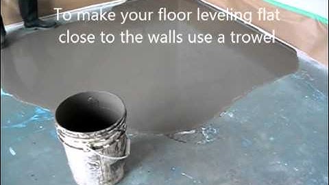 Self Leveling Floor Compound: How-to Prepare and Put Concrete Floor Leveling MrYoucandoityourself