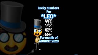 #pick3 Cash3 for #Leo for #August 2023 #lotto #lottery.