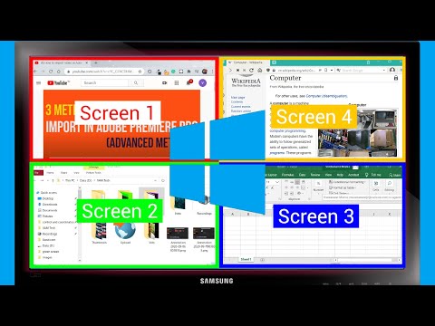 How to Split Screen in Windows 10 | Split 4 Screen | Multitasking | Snapping | 2020 Snap Assist