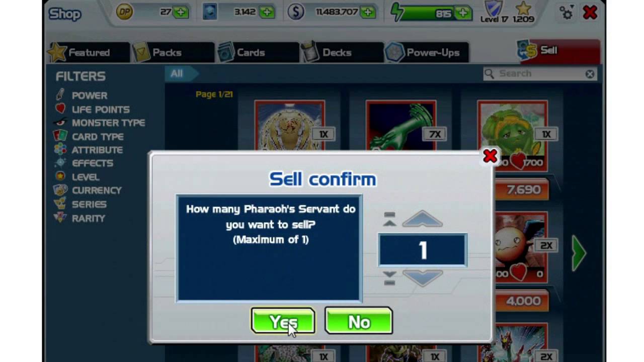 Yu Gi Oh Bam Selling 14903910 Worth of Cards (14M)