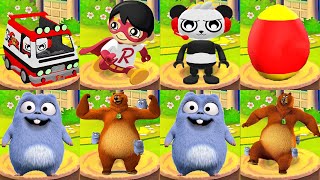 Tag With Ryan Vs Grizzy And The Lemmings Yummy Run - All Levels Completed All Characters Unlocked