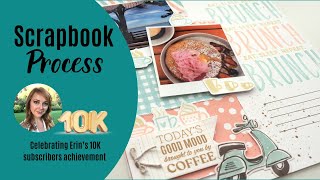 8.5x11 Scrapbook Layout Process | Erins 10K Collab Video