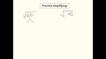 Unit 4 Simplifying Radicals (Review)