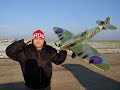 Avios Spitfire MkVb Super Scale 1450mm (PNF) Maiden flight and crash landing