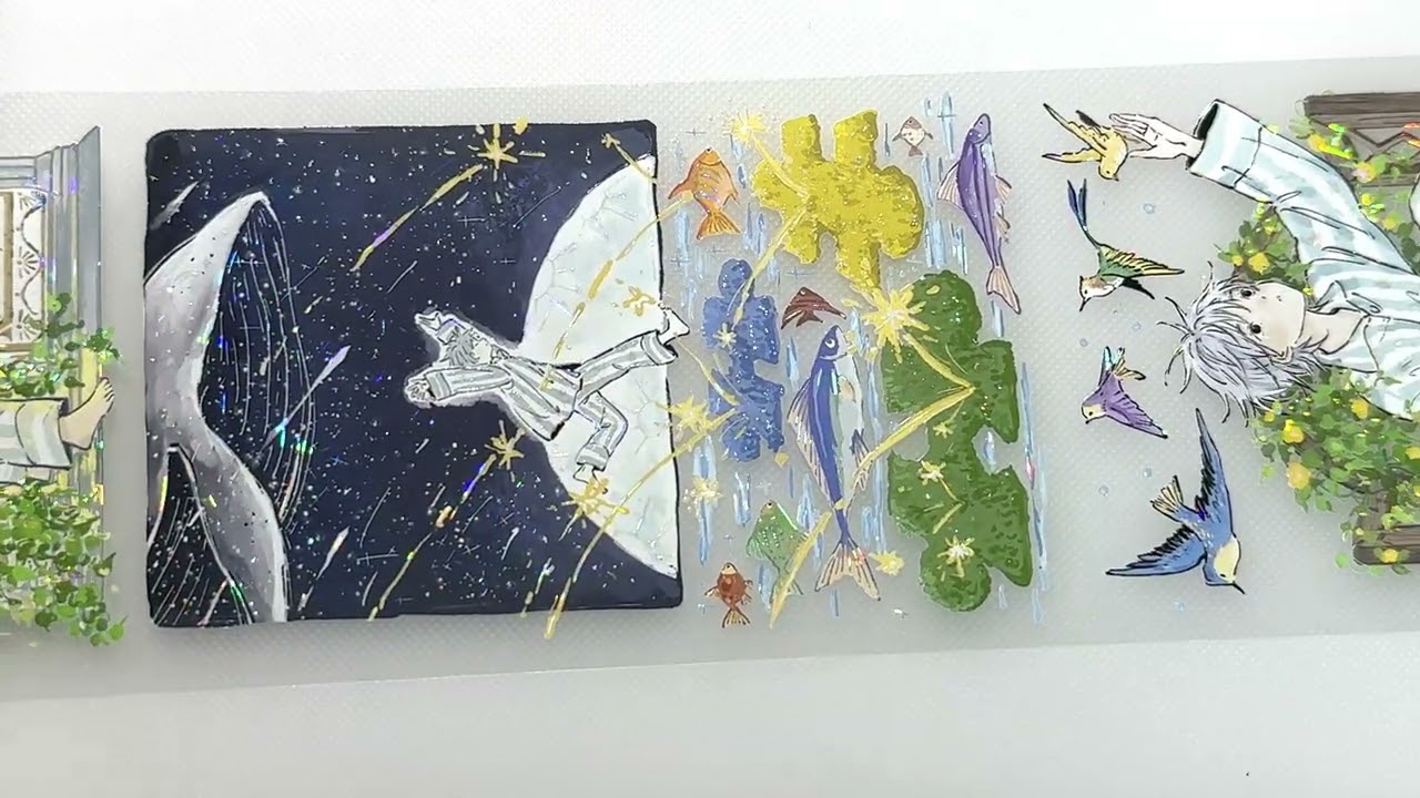 shine】星河幻夢-PET貝殻光 - 沼のオアシス 海外マステのカット販売店