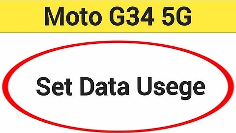 How to set data usege Moto G34 5G, data limit Kaise lagaen
