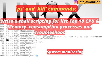 ps command: List Top 10 CPU and Memory consumption processes - Linux OS | Shell Scripting