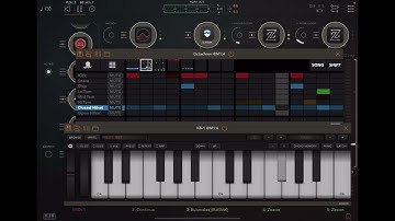 Levels ☮️ 🙂 iPad AUv3 MIDI Drum Sequencer Octachron jam with Aum, Zeeon, KB-1, MIDIFriends, Atom2