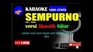 SEMPURNO Karaoke versi Akustik Gitar NADA CEWEK
