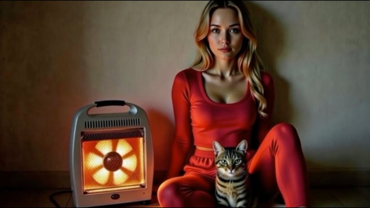ASMR CHRISTMAS ! Relax with me and my cat, red fan heater, sleep well, cozy ambience, beautiful girl