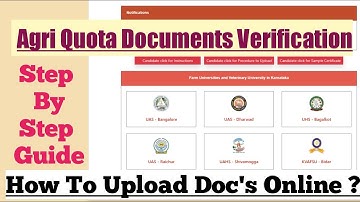 How To Upload Documents For Online Agri quota Document Verification? Demo Video | Step By Step Guide