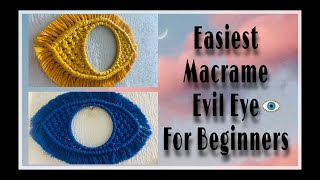 DIY Macrame Evil Eye Wall Hanging| Evil Eye Wall Art| Boho Wall Art For Beginners | Home Decor Idea.