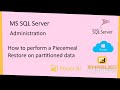 Step by Step - Partitioning Piece Meal Restores Vs Distributing IO - Part 3