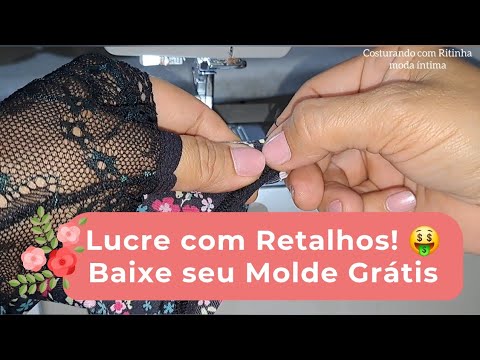 💰Transforme Retalhos em Dinheiro! Faça calcinha Marquinha perfeita #costura + Molde P.M.G.GG