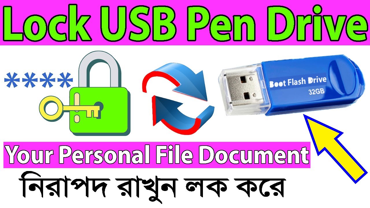 how to lock pendrive without software set password in Pendrive usb
