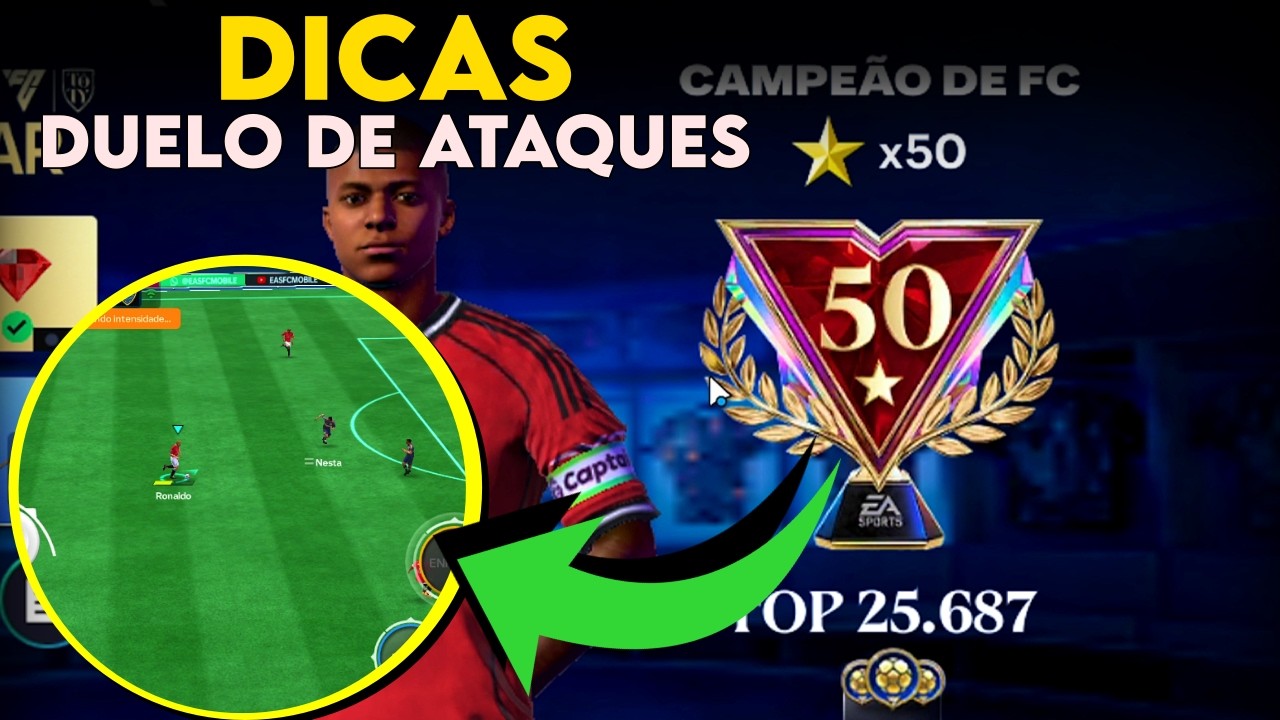 Dicas 50 estrelas no DDA! Use essas dicas no Fc Mobile (Duelo de Ataques)