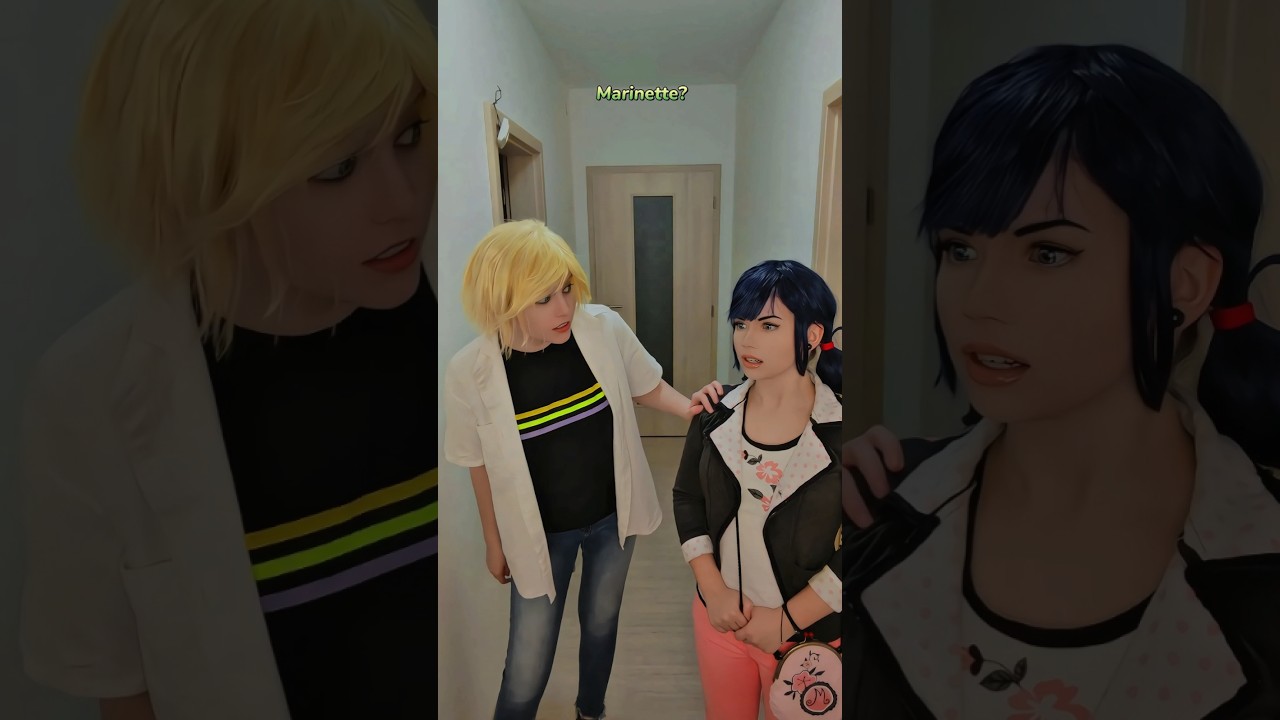 Ice rink ⛸️ | Adrien & Marinette@nikkihatsunecosplay #miraculous #cosplay #shorts