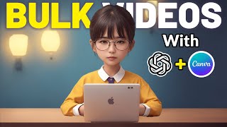 YouTube Shorts in 10 MINUTES |Canva + ChatGPT | BULK VIDEOS