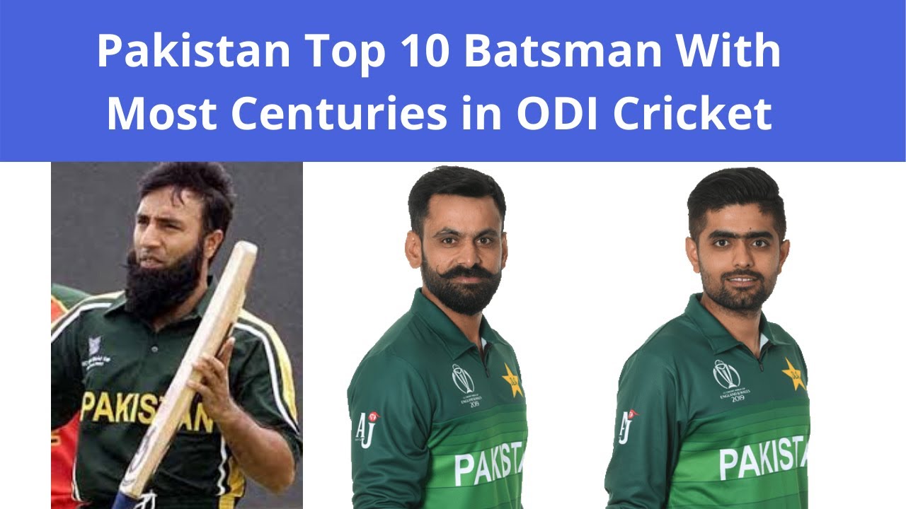 Pakistan Top 10 Batsman with Most Centuries in ODI Cricket June 2020