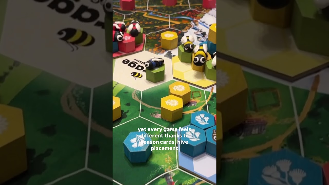 Gameplay in this Bee Board Game mimics a real bee colony in the wild, creating a natural ebb & flow