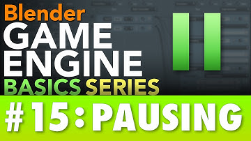 Blender Game Engine Basics Tutorial #15 : PAUSING #b3d #gamelogic