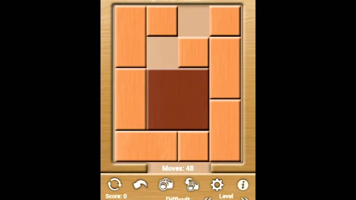 Klotski Difficult Level 03 of 68 - Par solution