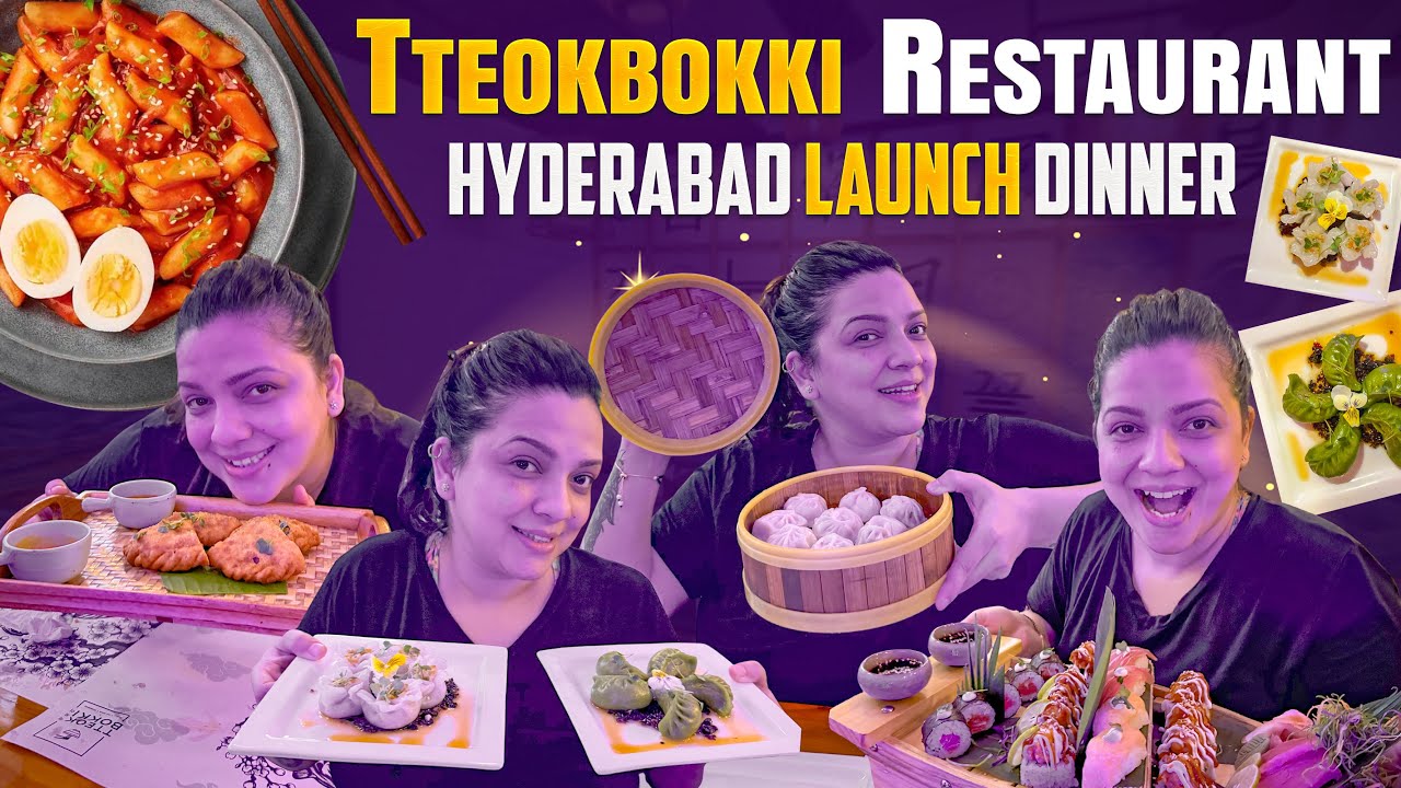Hyderabad లో New Korean Pan Asian Restaurant 🍜 | Tteokbokki Launch Vlog | Must Try! | Pari Nidhi