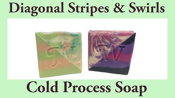 Diagonal Stripes and Swirls | Cold Process Soap Making | How to Make Diagonal Soap