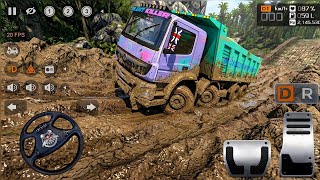 HEAVY 12 WHEELS BHARAT BENZ TRUCK IN EXTREMELY OFF-ROAD | BUS SIMULATOR INDONESIA screenshot 5