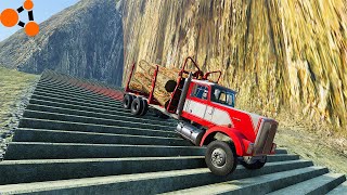 Cars vs Stairs -BeamNG.Drive