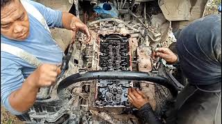 4M51 engine overhaul part 1 4m51 Engine Assemble Part 1