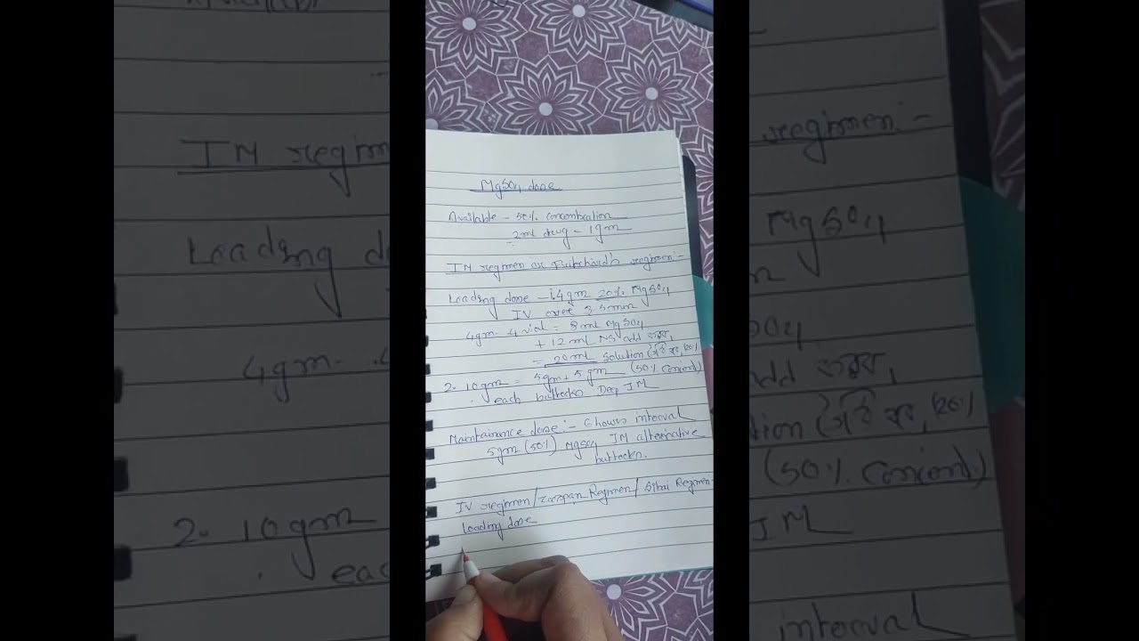 MgSo4 dose calculation....when should withdraw medicine #nursing #cho #wbhrb_recruitment #interview 