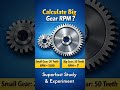 Gear speed Calculation #Gear #Gearratio #GearRpm