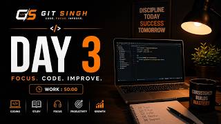 🔴 LIVE #Day2 | Study With Me 💻 Coding + Focus Music | Git Singh
