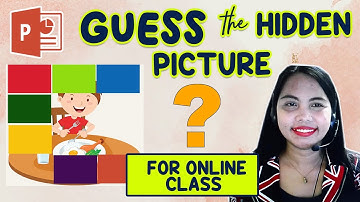 How to make GUESS THE HIDDEN PICTURE with PowerPoint for Online Class| FREE Template