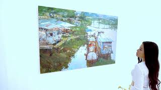 Alongside The River At Ayutthaya By Somchai Original Painting