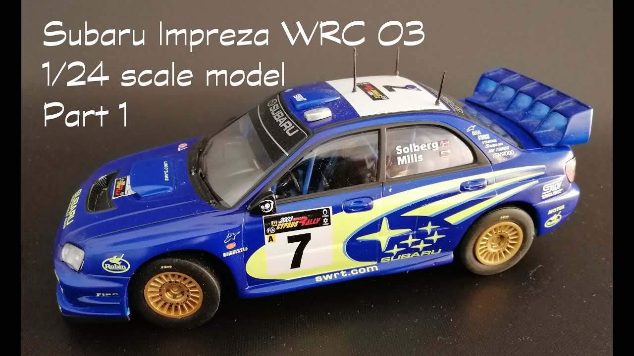 Horloge Miniature Subaru Impreza WRC 03 - Voiture De Rallye Bleue - Fabrication Française